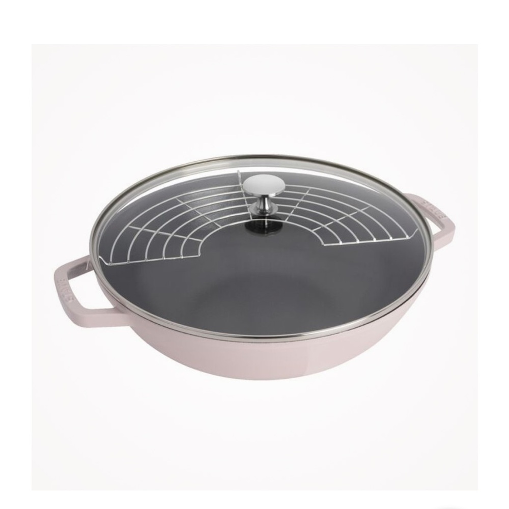 Staub 12-inch, Perfect Pan, Wok in Pink Peony